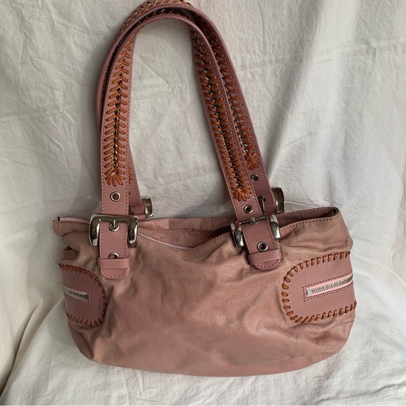 Desmo Made In Italy Pink Leather Women's Bag - Picture 2 of 4